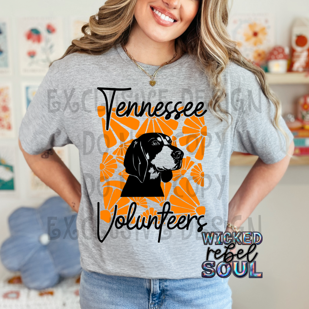 FOOTBALL TEAMS ; Retro groovy flowers EXCLUSIVE - DTF TRANSFER