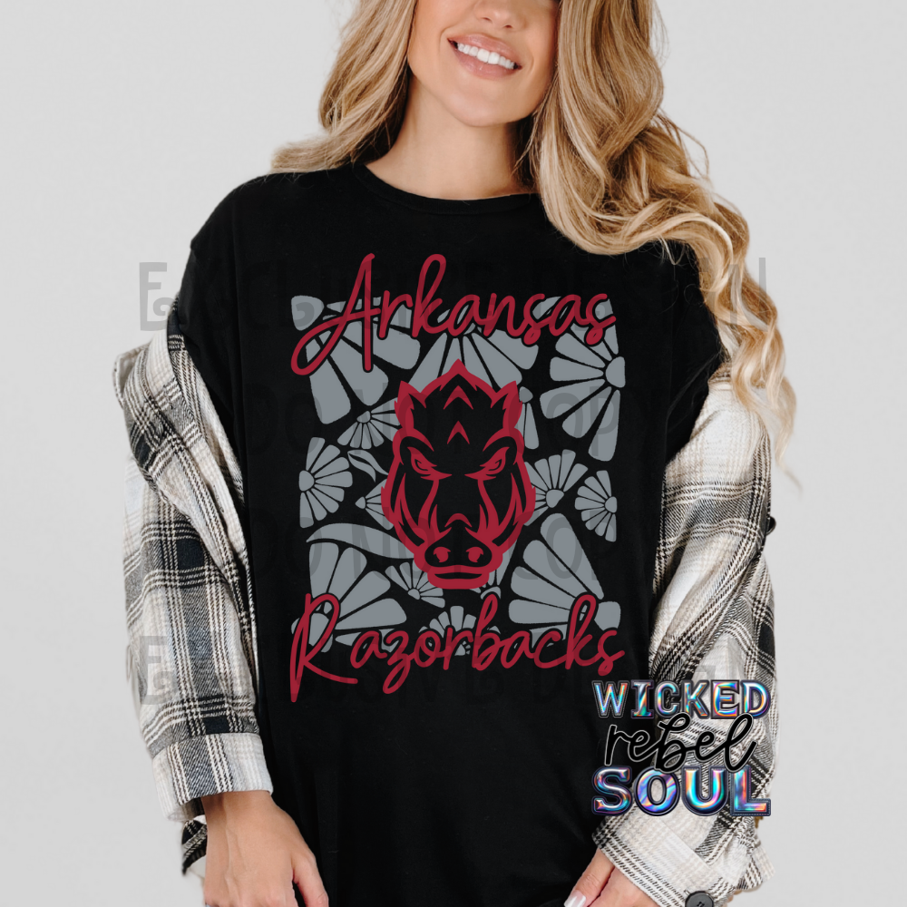 FOOTBALL TEAMS ; Retro groovy flowers EXCLUSIVE - DTF TRANSFER