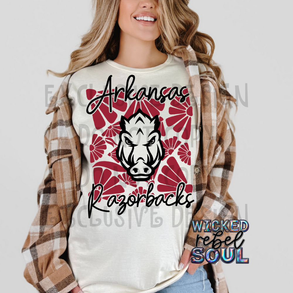 FOOTBALL TEAMS ; Retro groovy flowers EXCLUSIVE - DTF TRANSFER