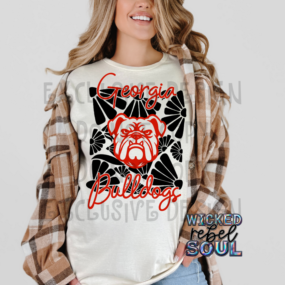FOOTBALL TEAMS ; Retro groovy flowers EXCLUSIVE - DTF TRANSFER