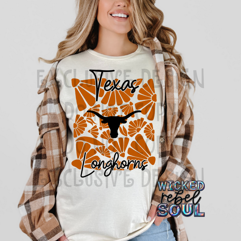 FOOTBALL TEAMS ; Retro groovy flowers EXCLUSIVE - DTF TRANSFER