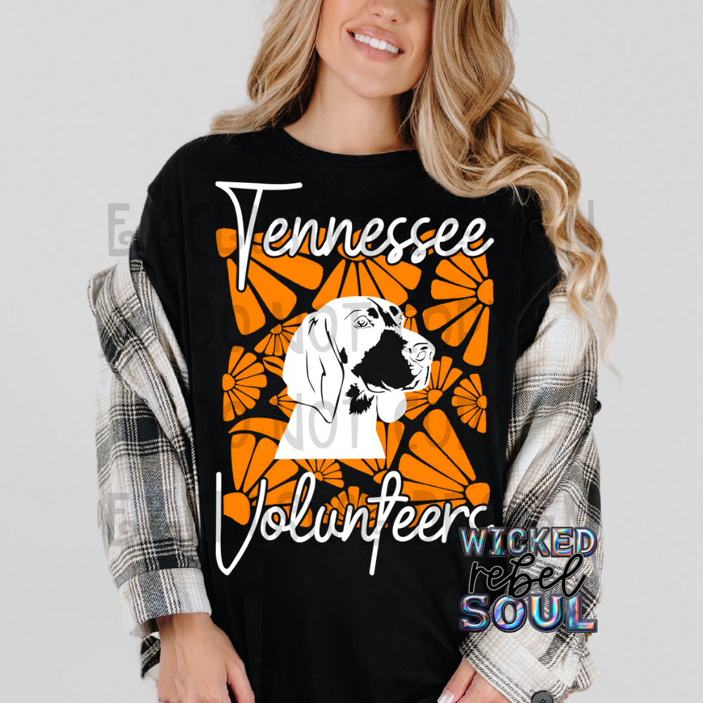 FOOTBALL TEAMS ; Retro groovy flowers EXCLUSIVE - DTF TRANSFER