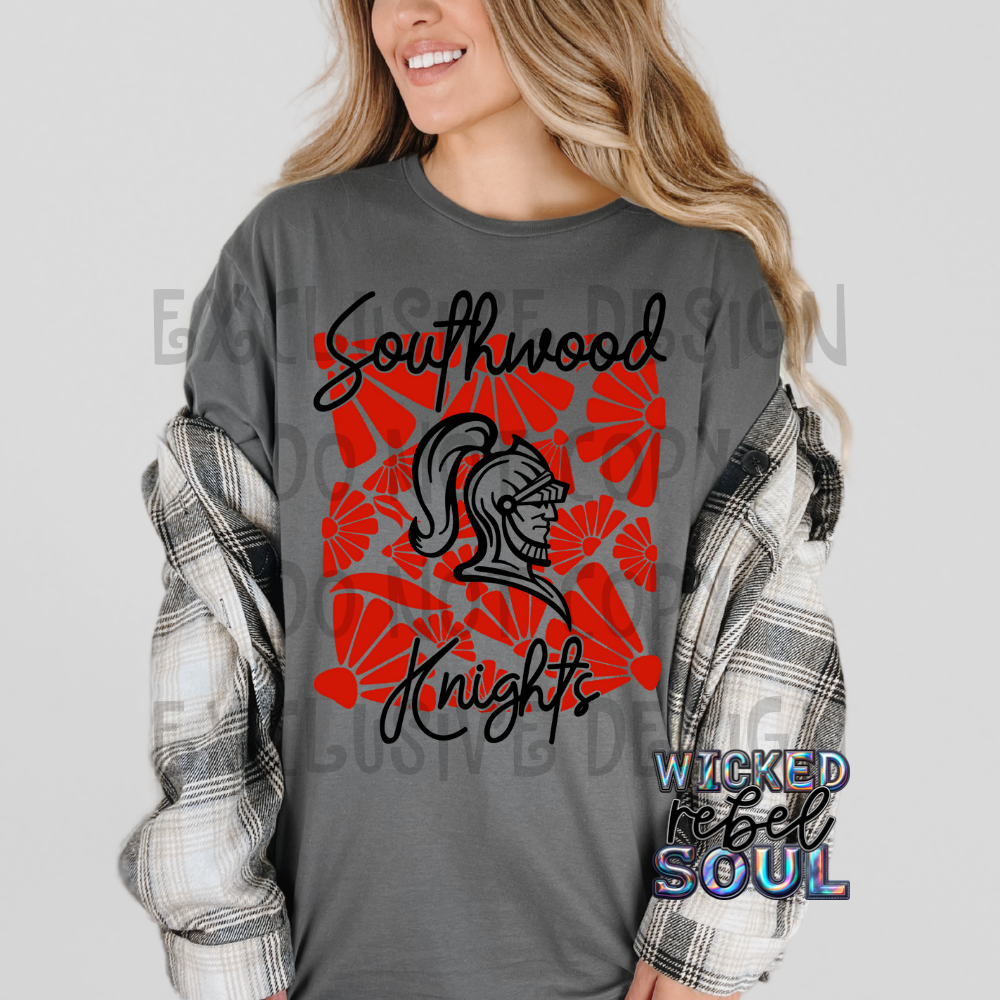 FOOTBALL TEAMS ; Retro groovy flowers EXCLUSIVE - DTF TRANSFER