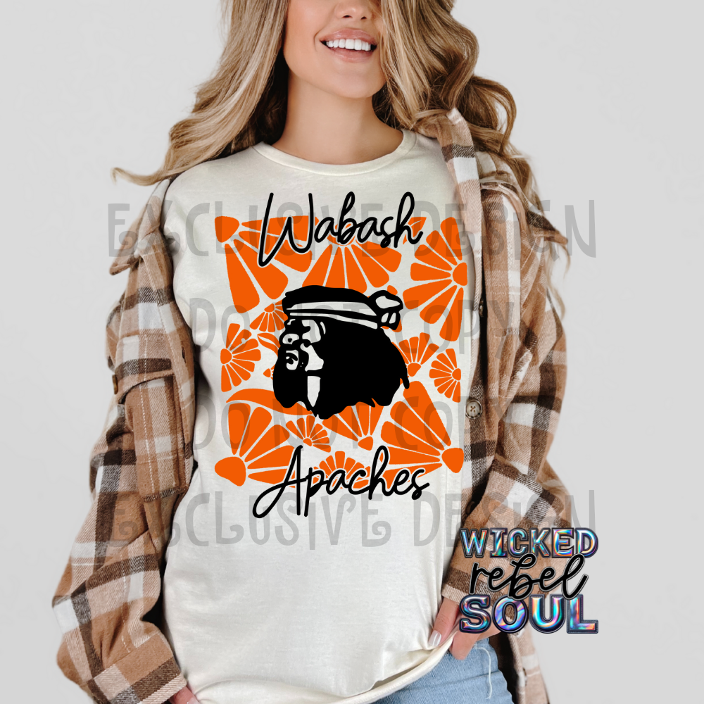 FOOTBALL TEAMS ; Retro groovy flowers EXCLUSIVE - DTF TRANSFER