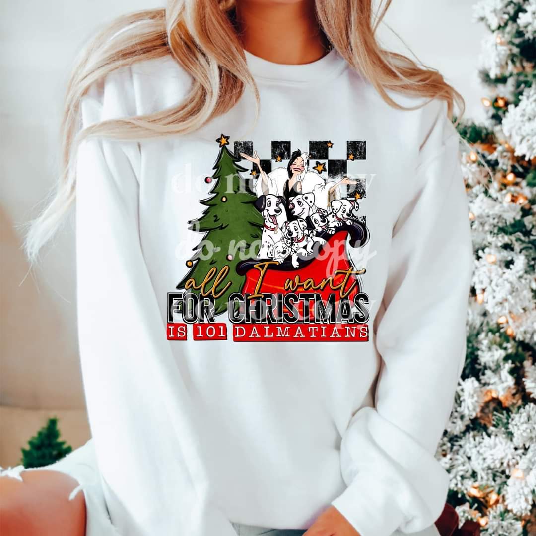 Dalmations - DTF TRANSFER (TED/SSDD) villain christmas