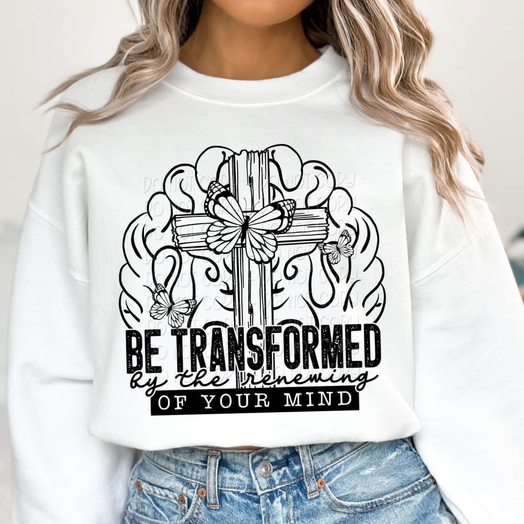 Be transformed faith cross butterfly - DTF TRANSFER (KD collab)