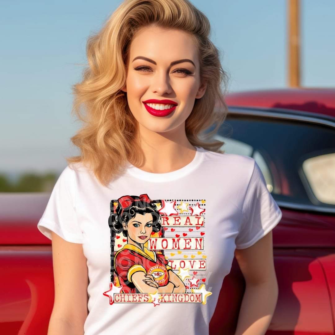 Real Women Love Chiefs - DTF TRANSFER (RHD)