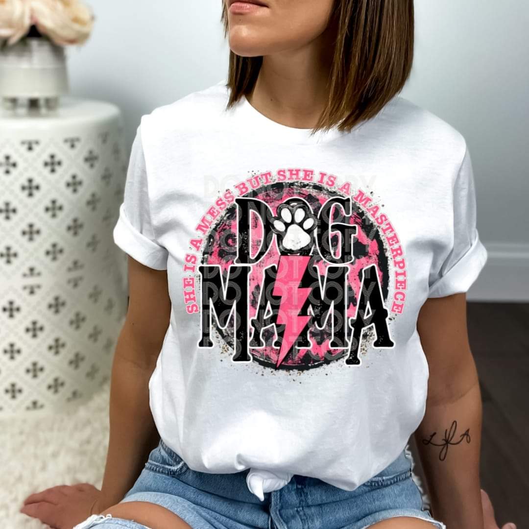 Dog Mama pink - DTF TRANSFER (SSDD)