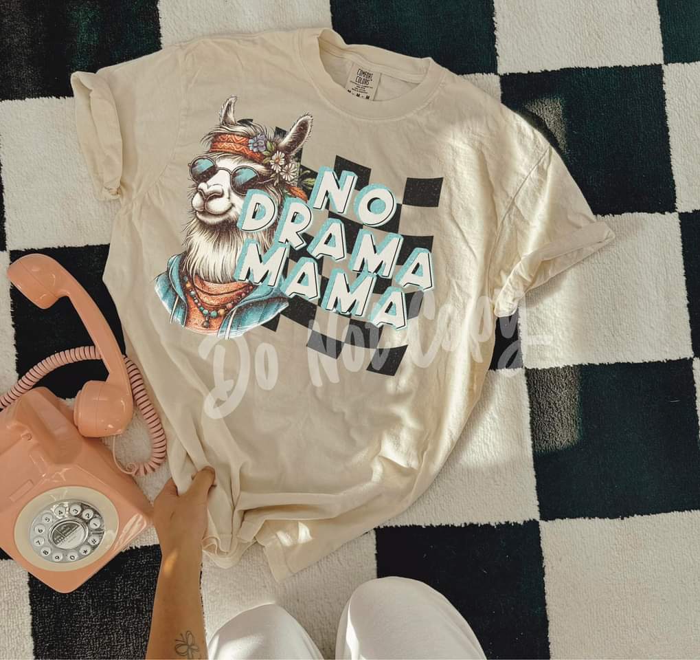 No drama Mama llama - DTF TRANSFER (RTD)
