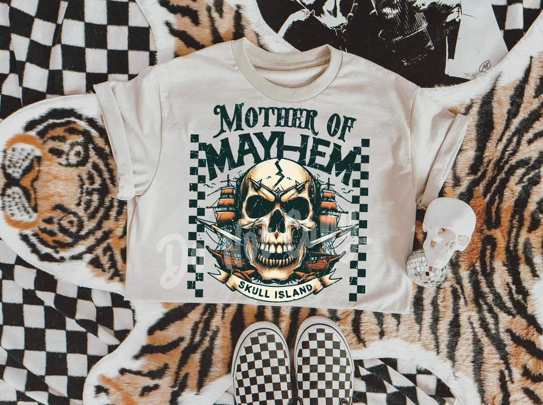 Mother of Mayhem skull Island skellie - DTF TRANSFER (RTD)
