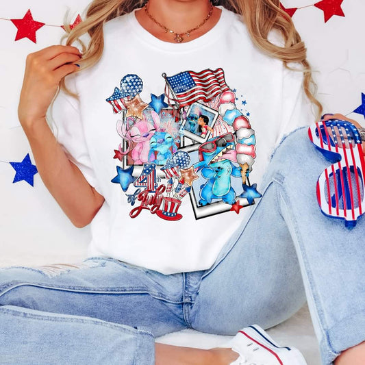 Patriotic Stitch 4th Of July - DTF TRANSFER (SSDD)