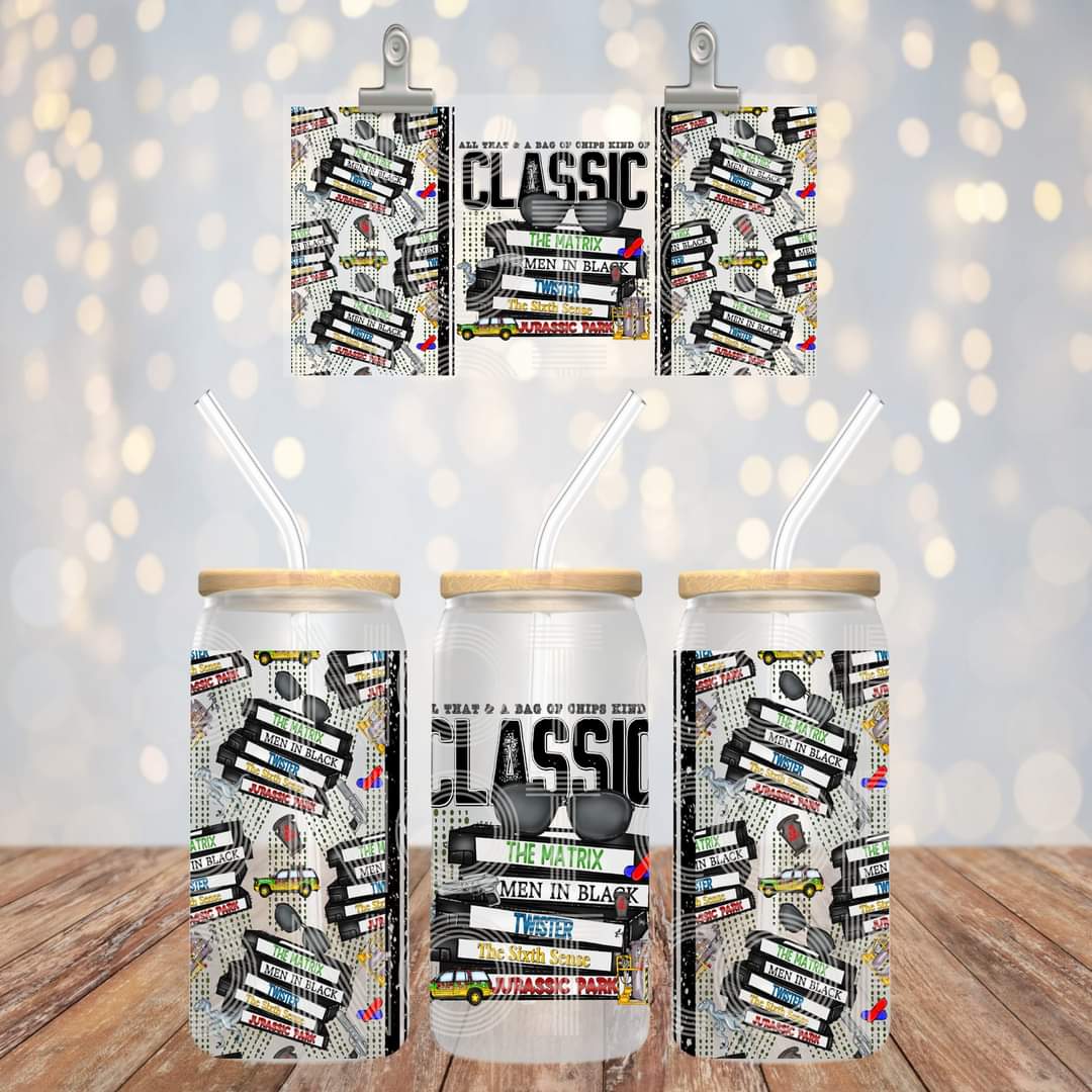 Classic movies 90s - UV dtf wrap 16oz libbey : TED