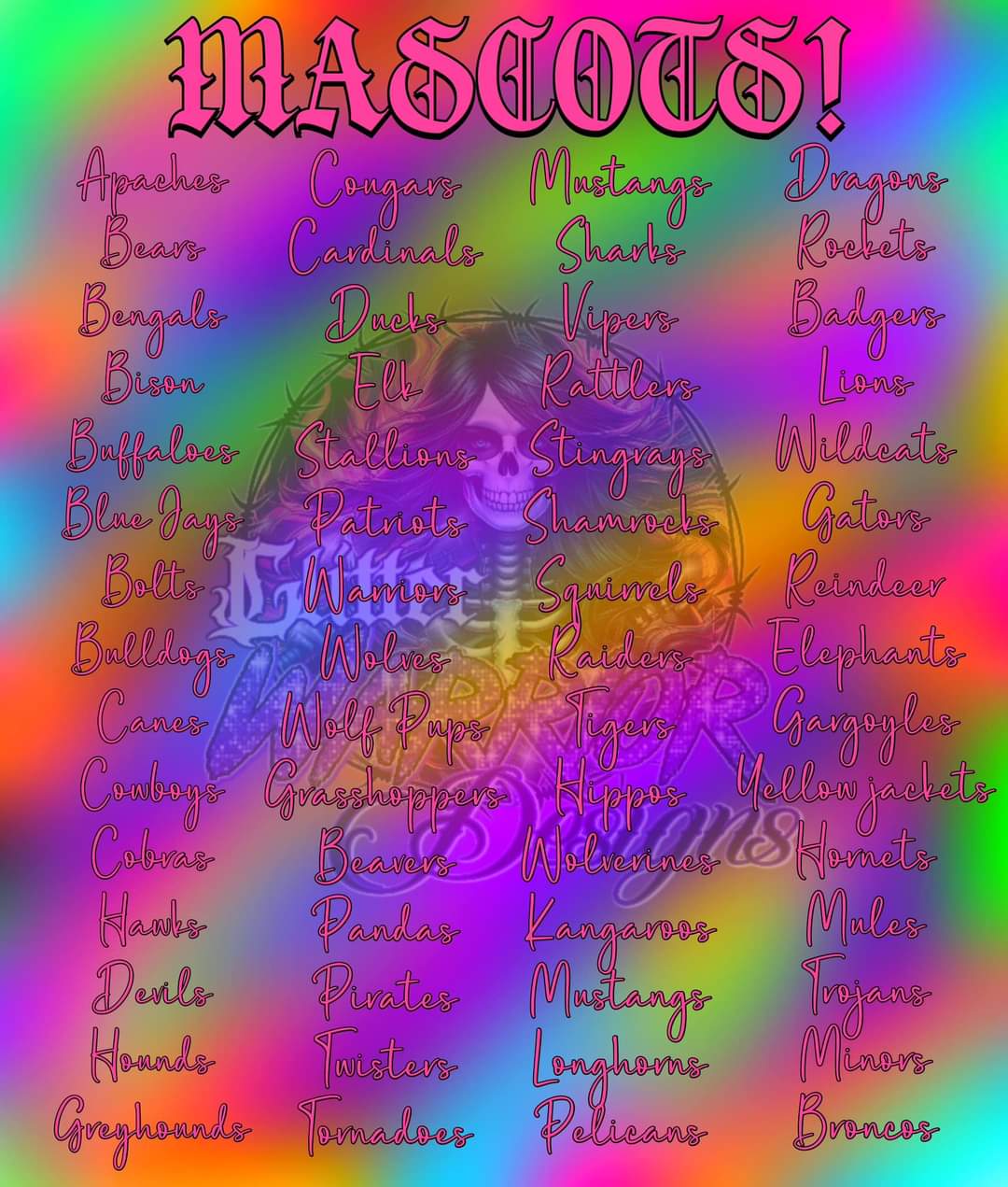 LF STYLE mascot sports - DTF TRANSFER ONLY (GWD)