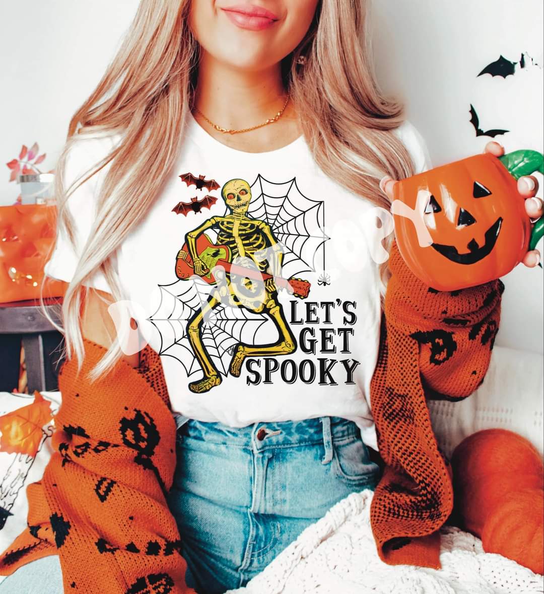 Let's get spooky skeleton - DTF TRANSFER (Vintage Halloween Collab)