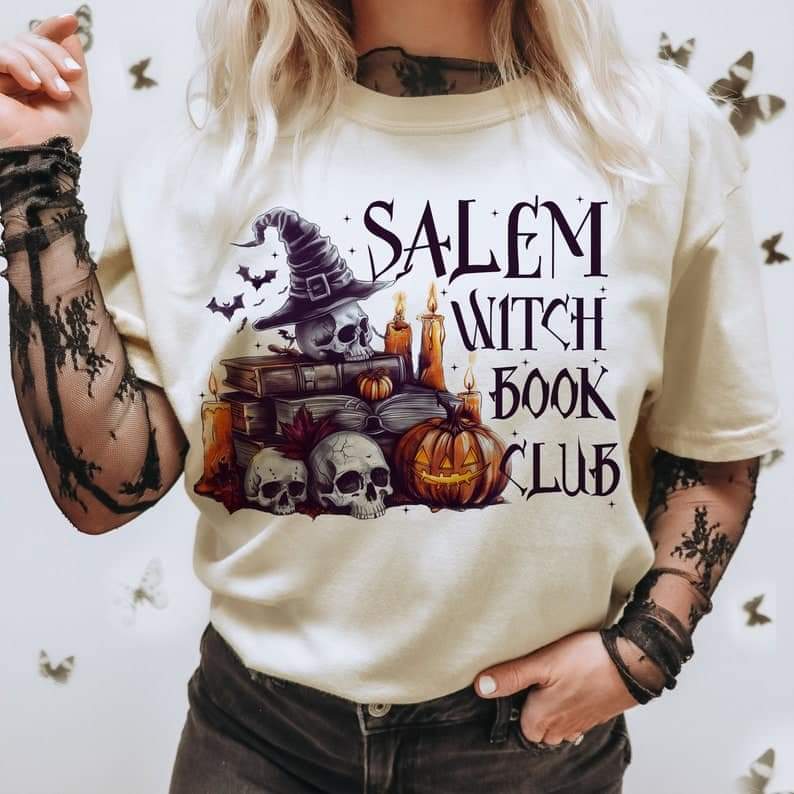 Salem witch book club skulls - DTF TRANSFER (ULF)