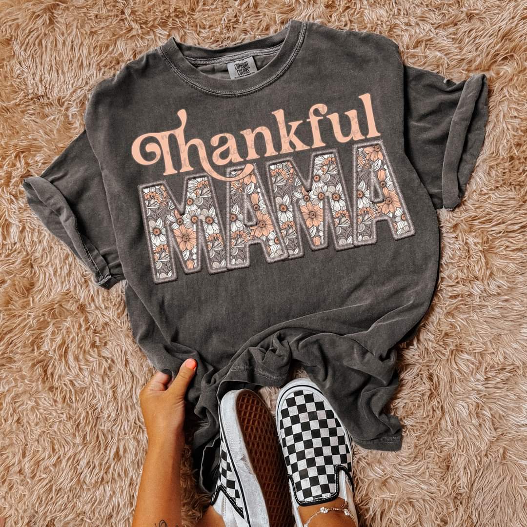 Thankful Mama floral - DTF TRANSFER (LDC A24)