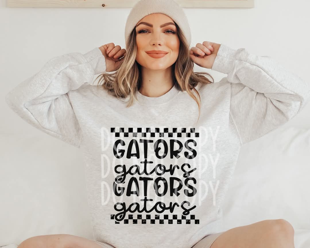 Gators (black checkered) - DTF TRANSFER (PHDC J24)