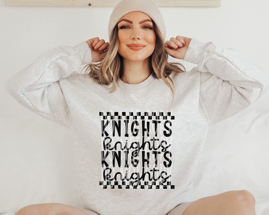 Knights (black checkered) - DTF TRANSFER (PHDC J24)