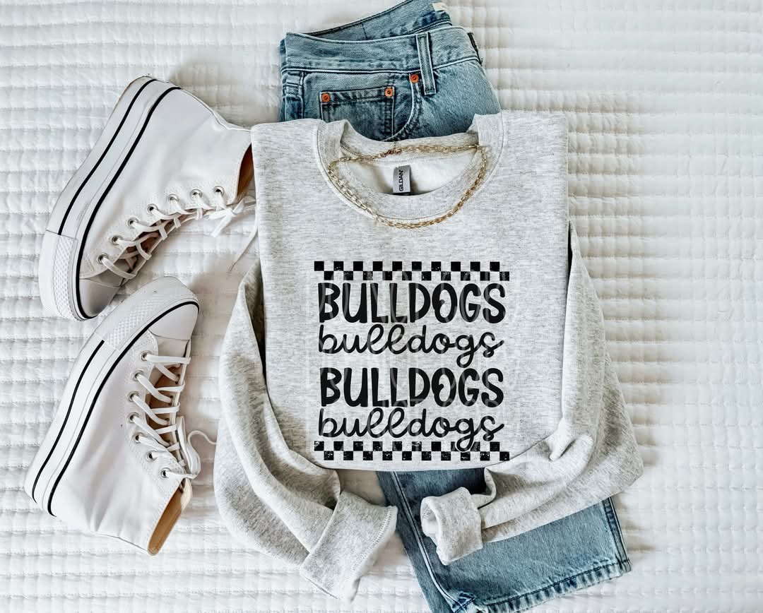 Bulldogs (black checkered) - DTF TRANSFER (PHDC J24)