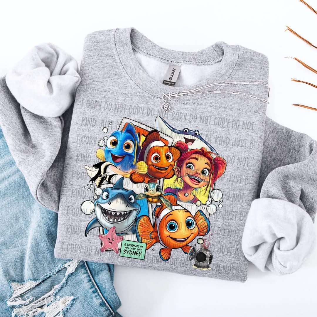 Finding fish - DTF TRANSFER (ALL THINGS DIZ 2 SSDD)