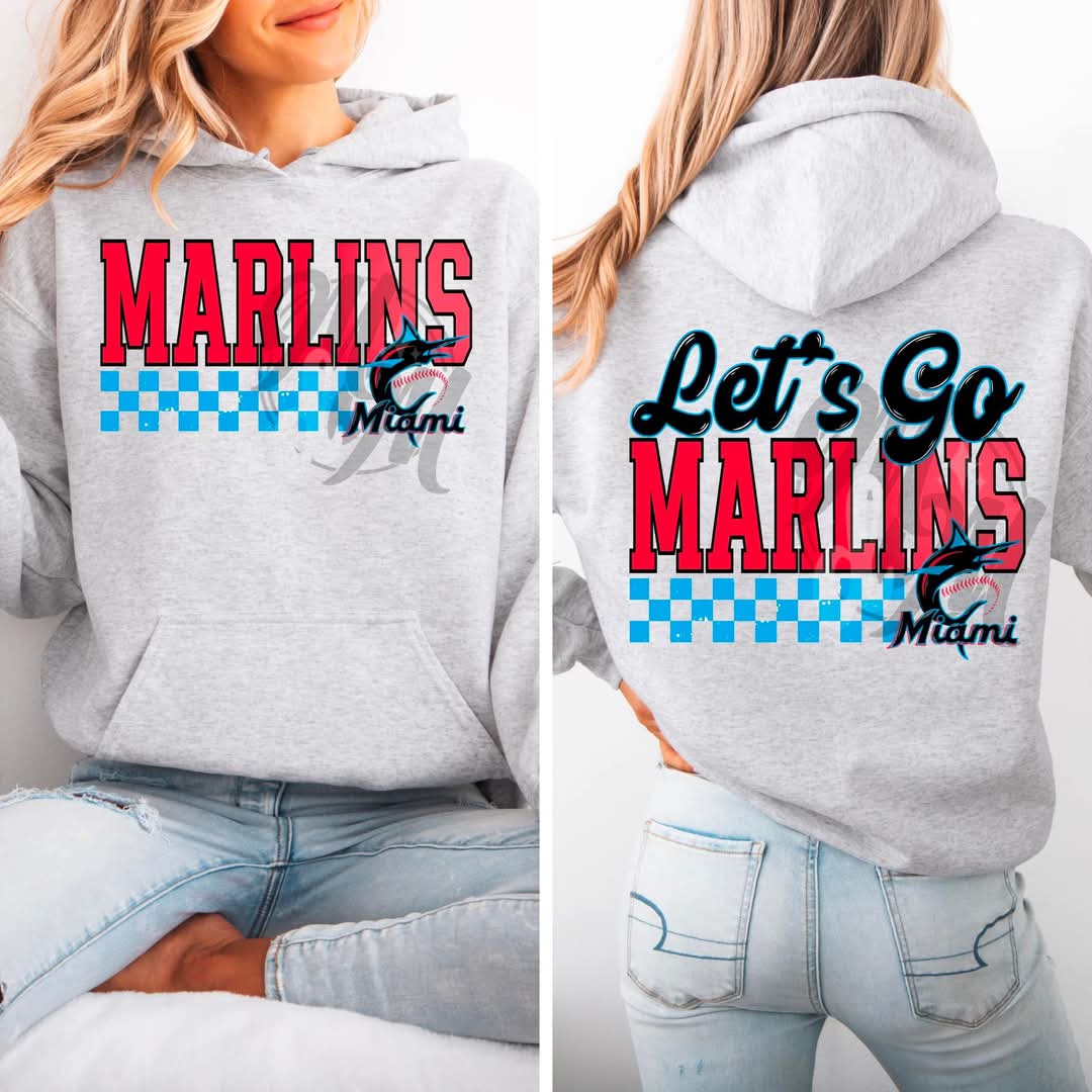 Marlins checkered - DTF TRANSFER (MMD/F25)