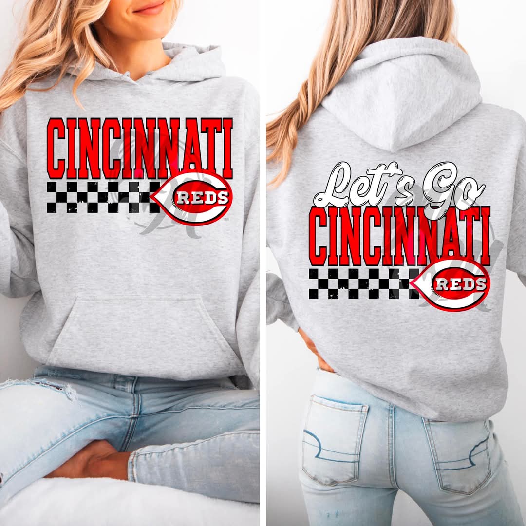 Reds floral letter - DTF TRANSFER (MMD/F25)