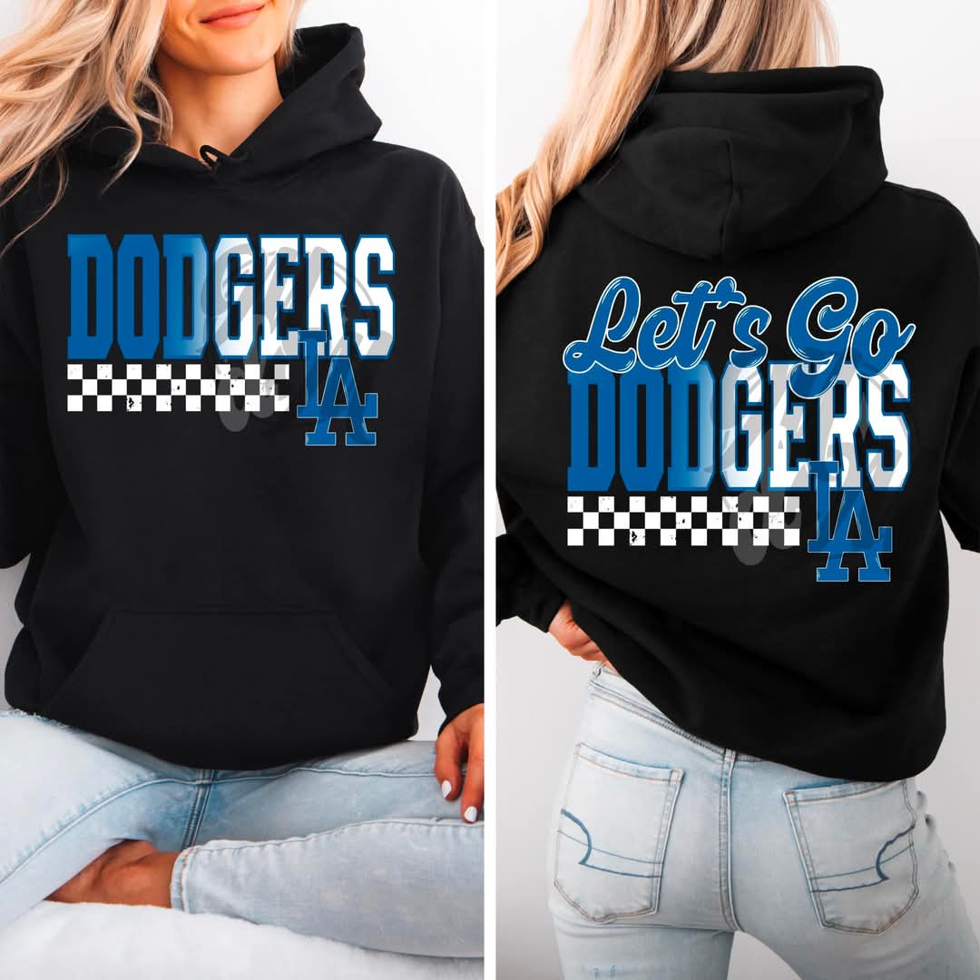 Dodgers floral letter - DTF TRANSFER (MMD/F25)