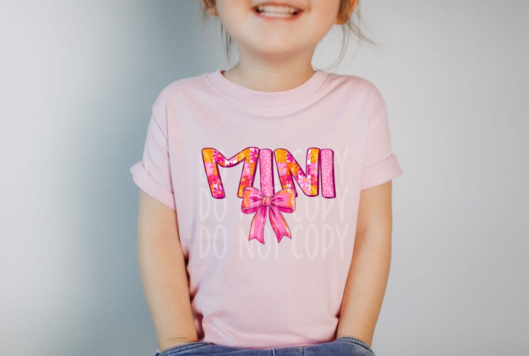 MINI floral bow coquette - DTF TRANSFER (PHDC MR25)