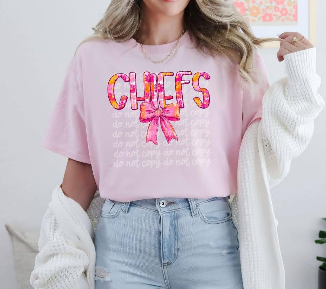 CHIEFS floral bow coquette - DTF TRANSFER (PHDC MR25)