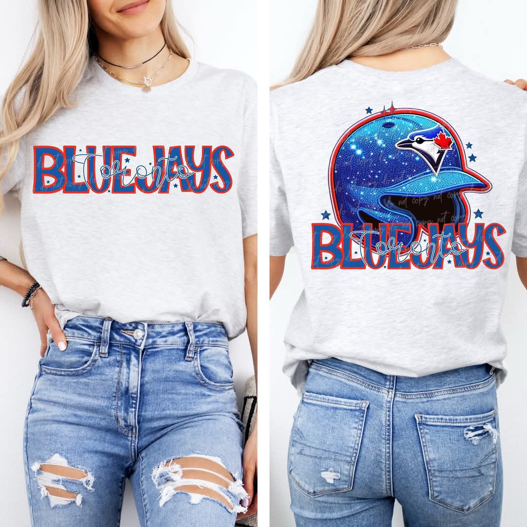 Bluejays baseball Faux Sequin - DTF TRANSFER (VDS MR25)