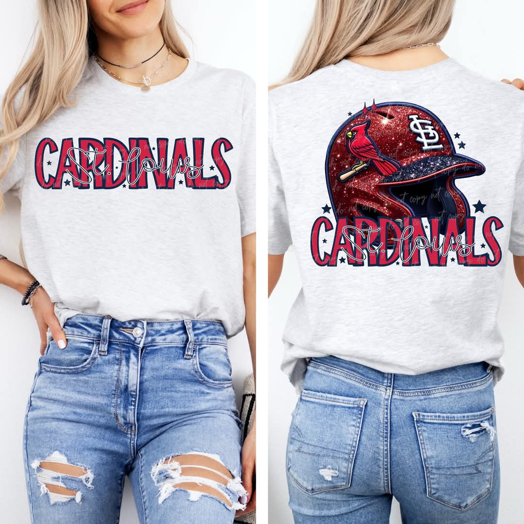 Cardinals baseball Faux Sequin - DTF TRANSFER (VDS MR25)