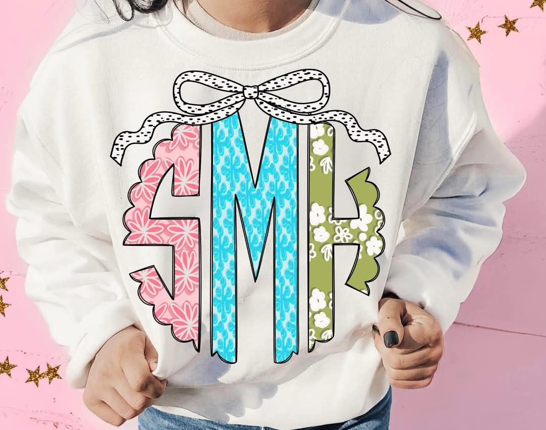 Pastel Pyrex custom monogram - DTF TRANSFER ONLY (SYM)