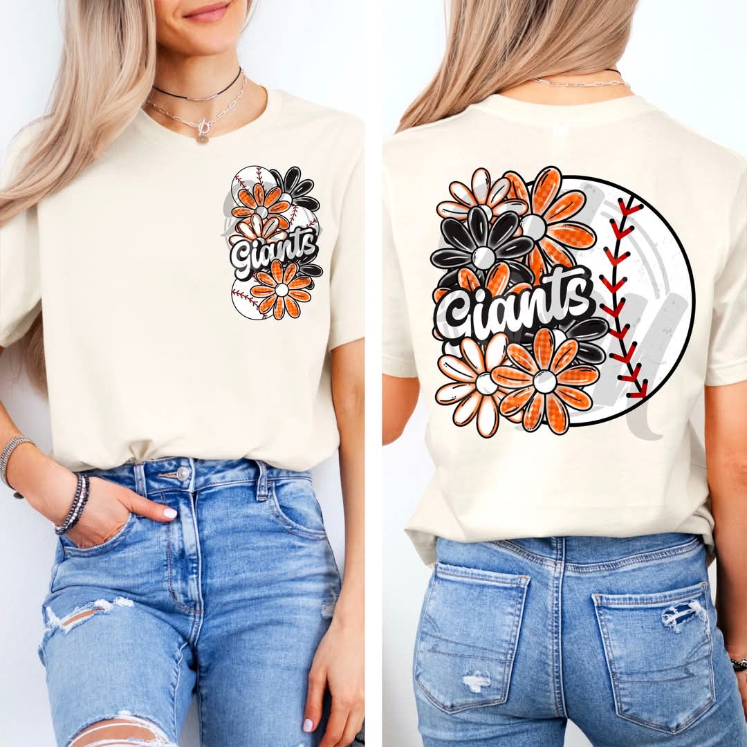 Giants - DTF TRANSFER (MMD A25 baseball floral)