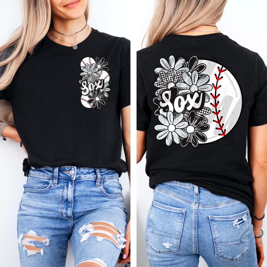 Sox - DTF TRANSFER (MMD A25 baseball floral)