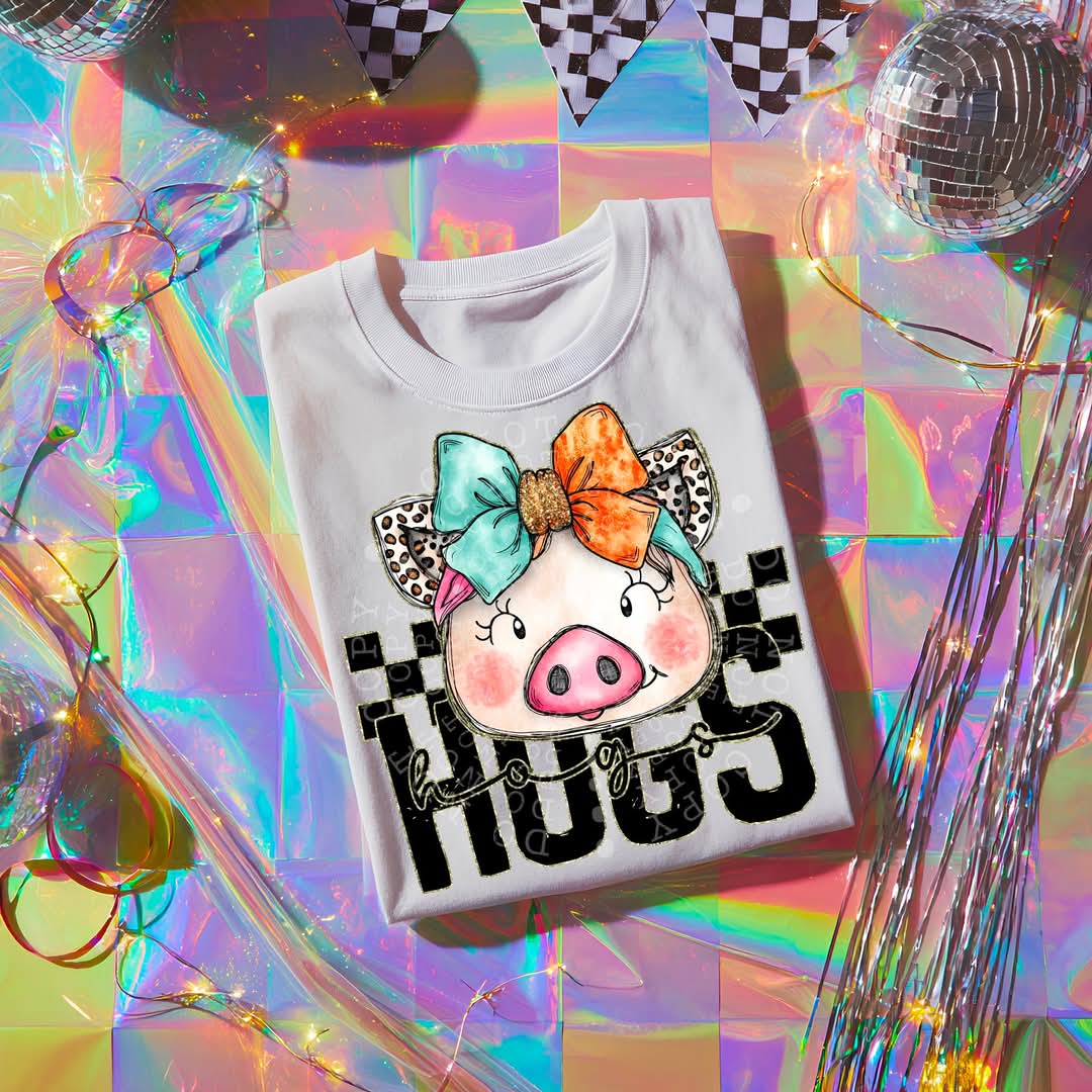 HOGS girly bow mascot - DTF TRANSFER (CST JUN25)