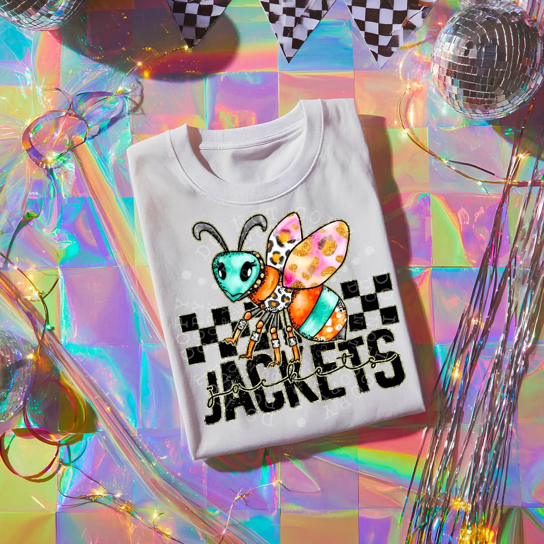 JACKETS girly bow mascot - DTF TRANSFER (CST JUN25)