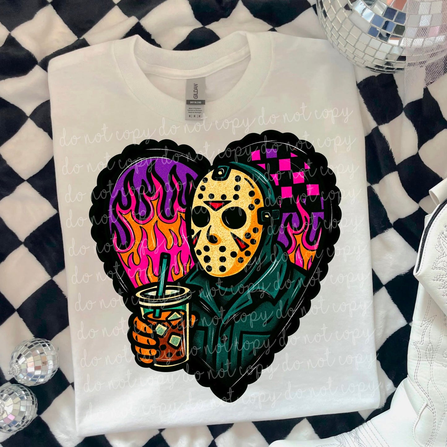 Jason Horror Hearts - DTF TRANSFER (MMDD)