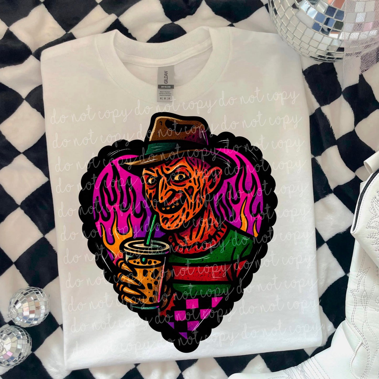 Freddy Horror Hearts - DTF TRANSFER (MMDD)