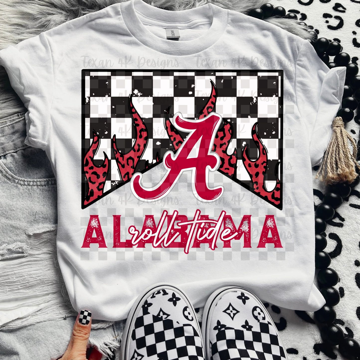 Roll tide checkered - DTF TRANSFER (T4KD)