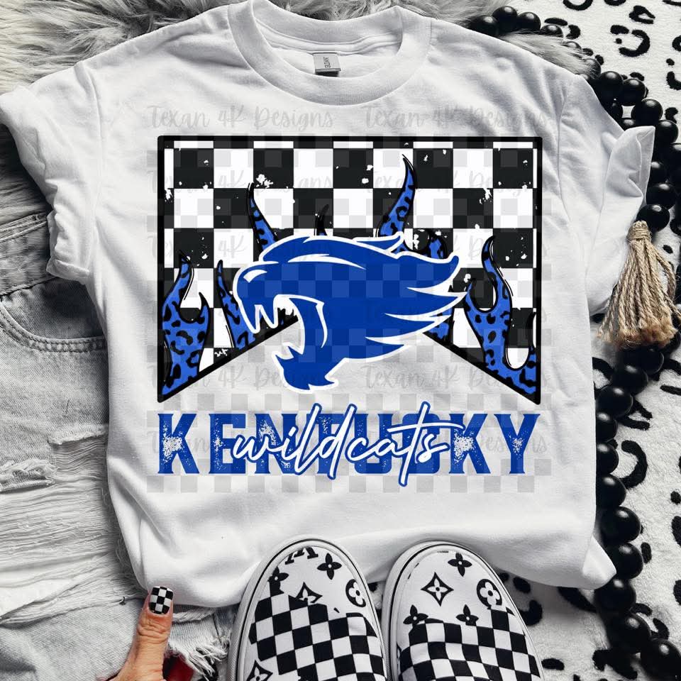 Wildcats checkered - DTF TRANSFER (T4KD)