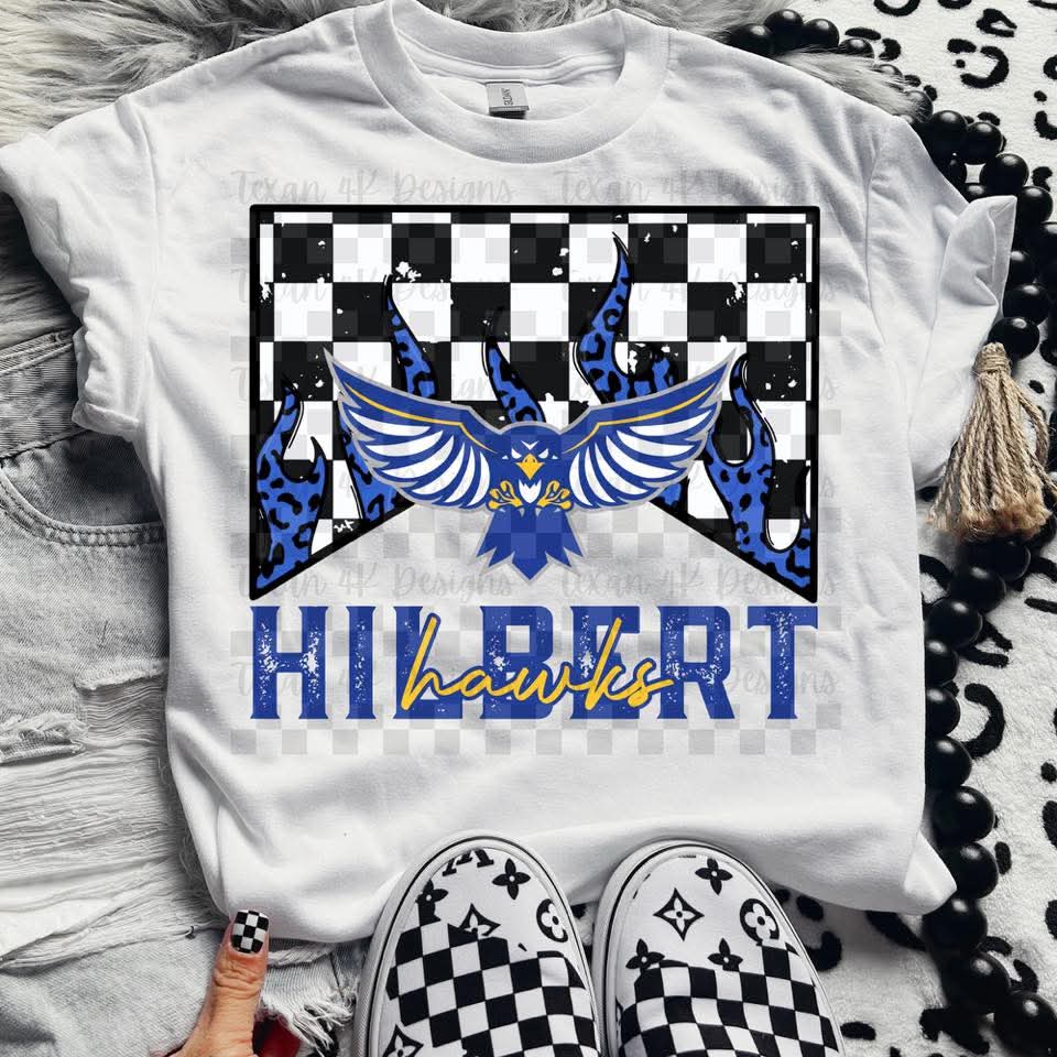 Hilbert Hawks checkered - DTF TRANSFER (T4KD)