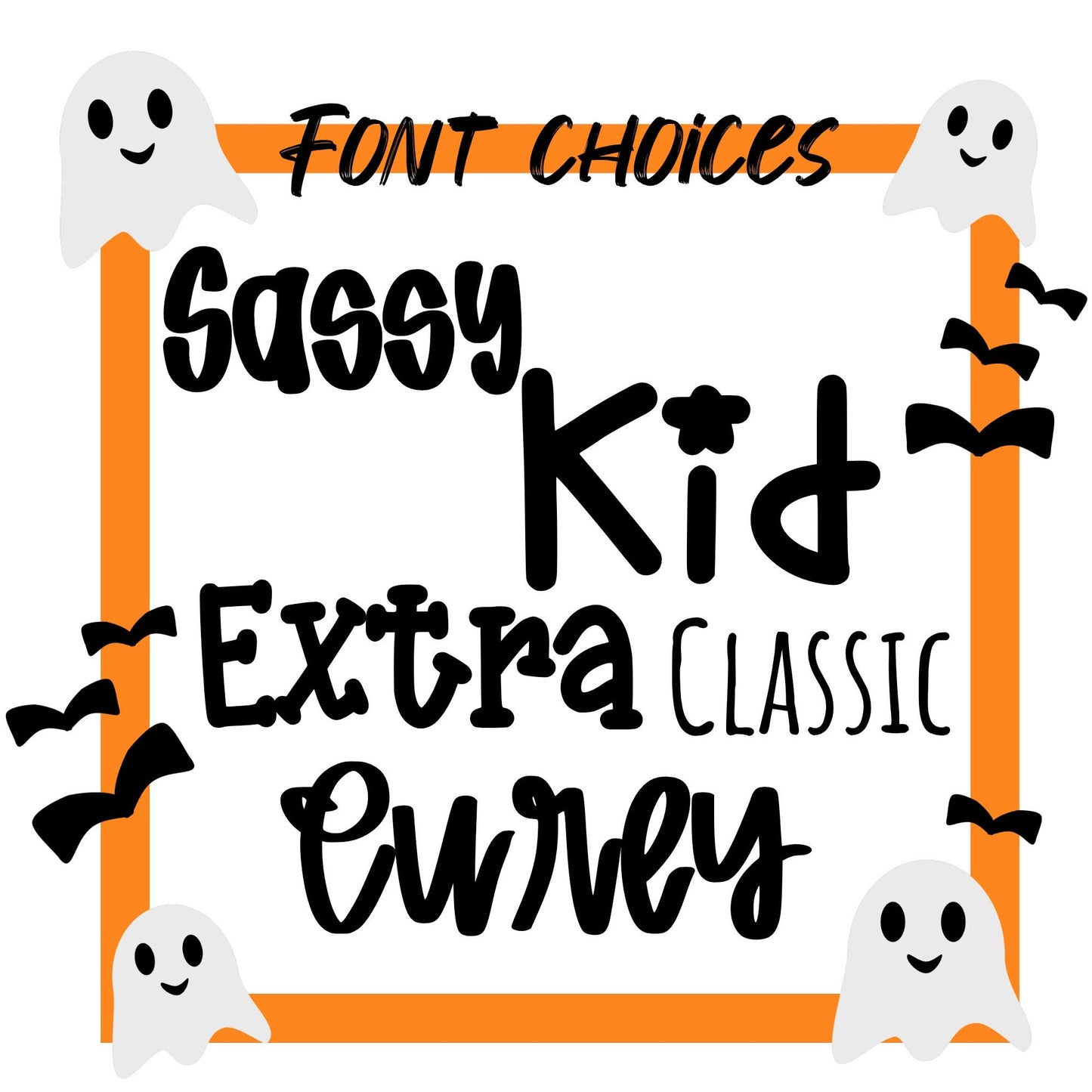 Neon ghosts - DTF TRANSFER (personalized halloween tote bag print)