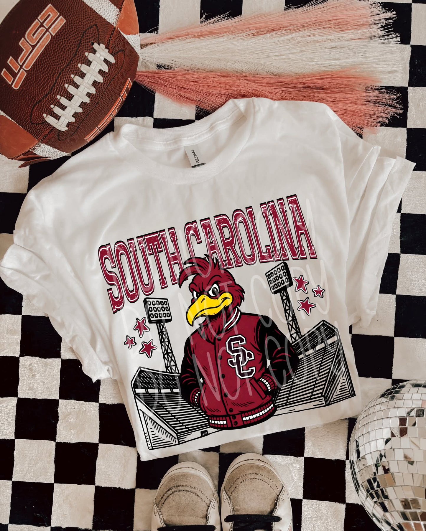 SC Gamecocks: Letterman jacket mascots (DTF TRANSFER) PHDC
