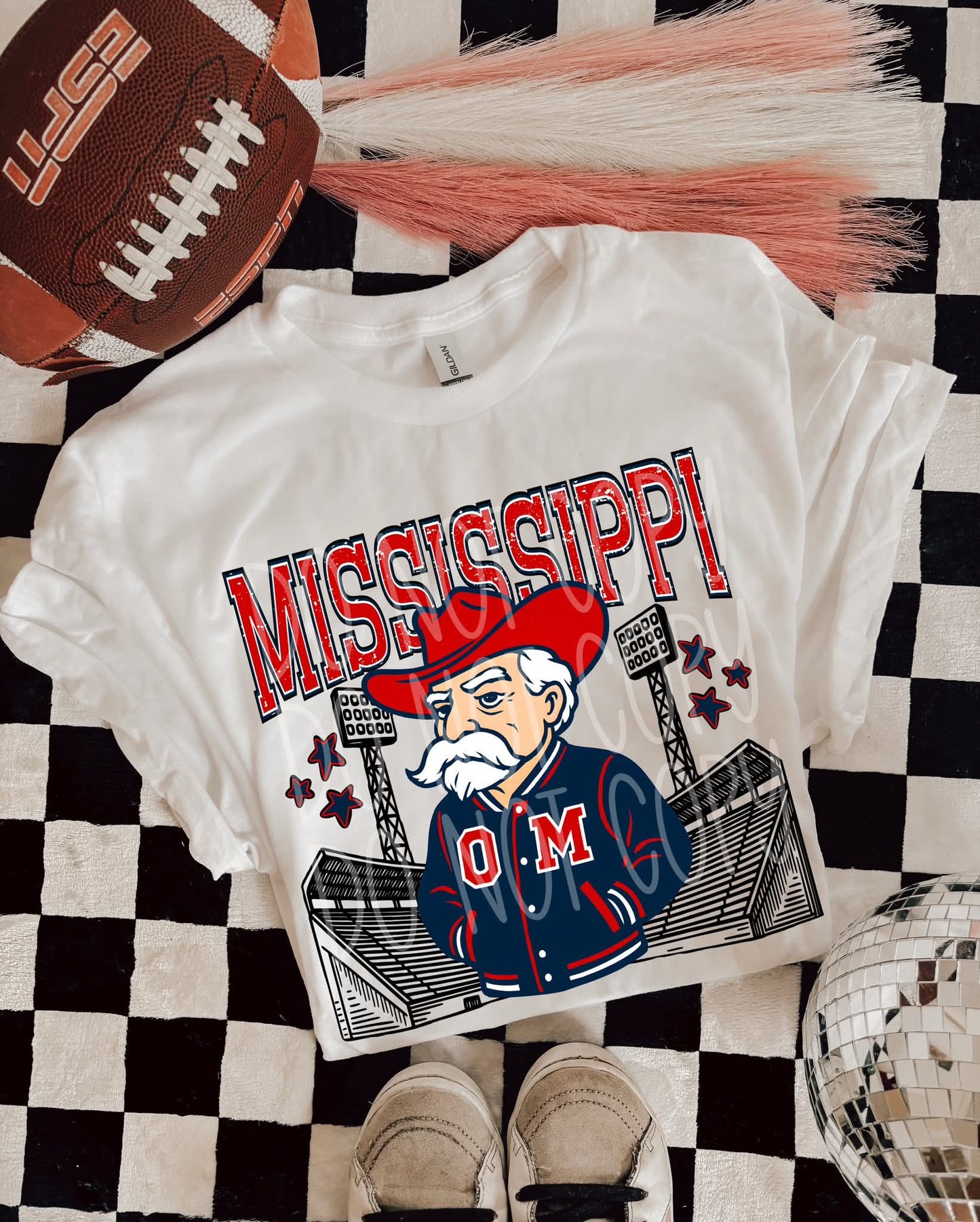 Mississippi Rebels ; Letterman jacket mascots (DTF TRANSFER) PHDC