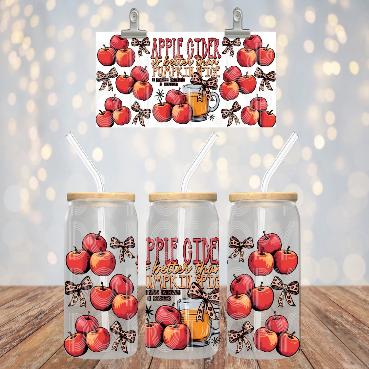 Apple cider - UV dtf wrap 16oz libbey (PHDC AG25)