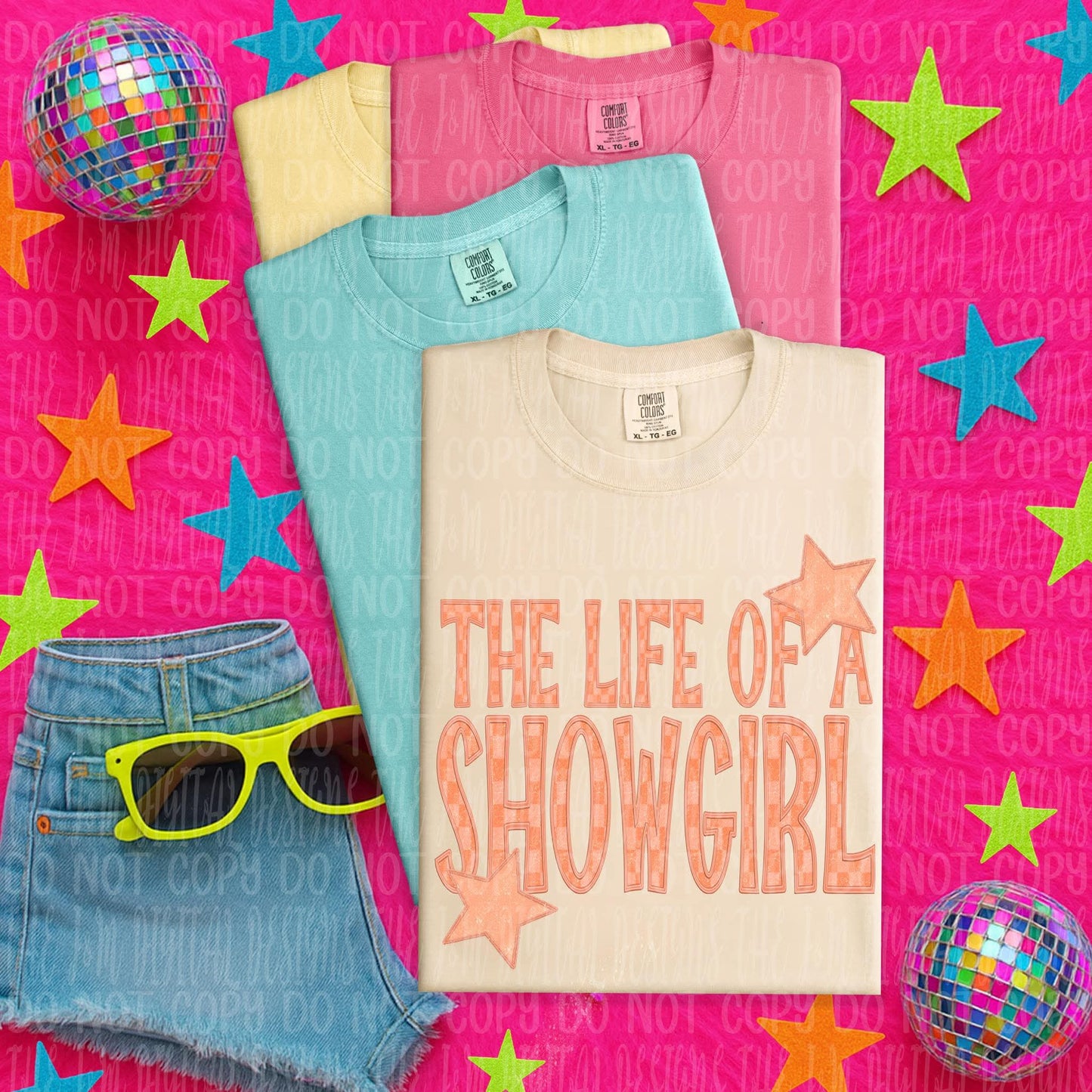 The life of a showgirl faux embroidery - DTF TRANSFER (JMD)