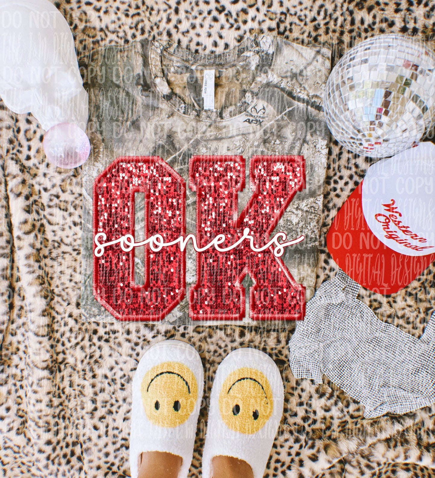 Sooners faux sequin - DTF TRANSFER (JMD)