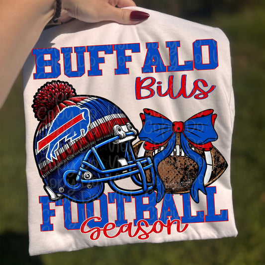 Bills Beanie helmet bow - DTF TRANSFER (VDS)