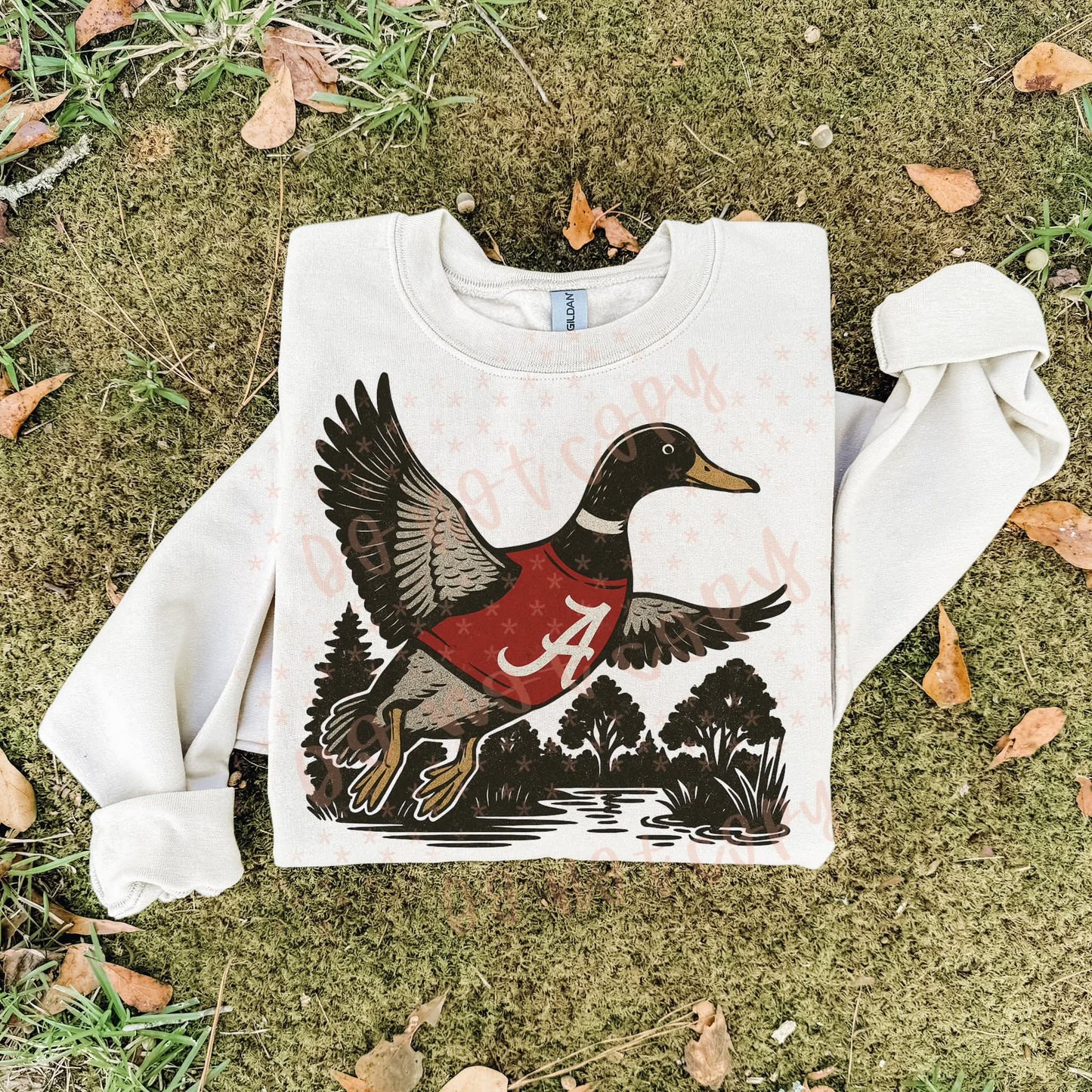 Alabama Roll Tide ; duck scene - DTF TRANSFER (SYM)