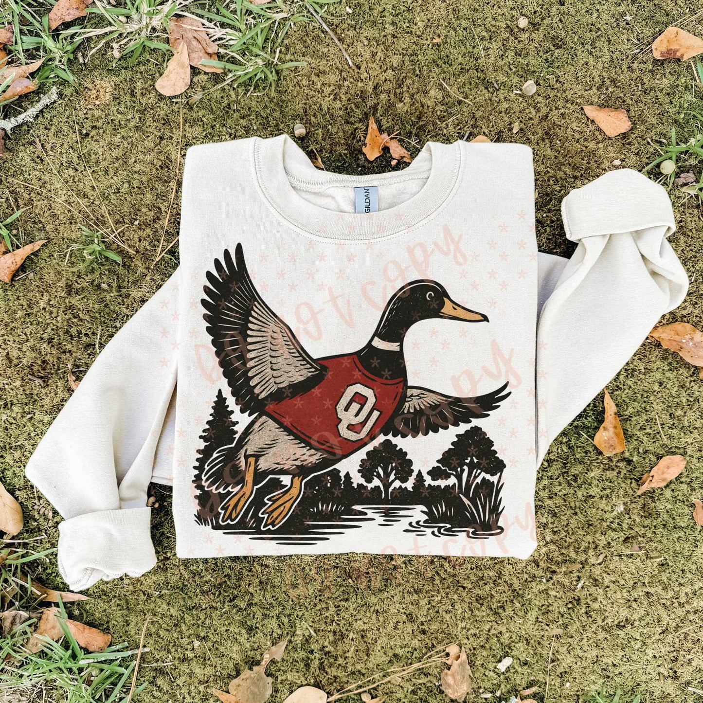 Ou sooners ; duck scene - DTF TRANSFER (SYM)